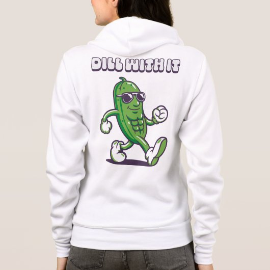Dill With It クール Pickle Front & Back パーカ (裏面)