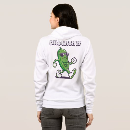 Dill With It クール Pickle Front & Back パーカ (裏面フル)