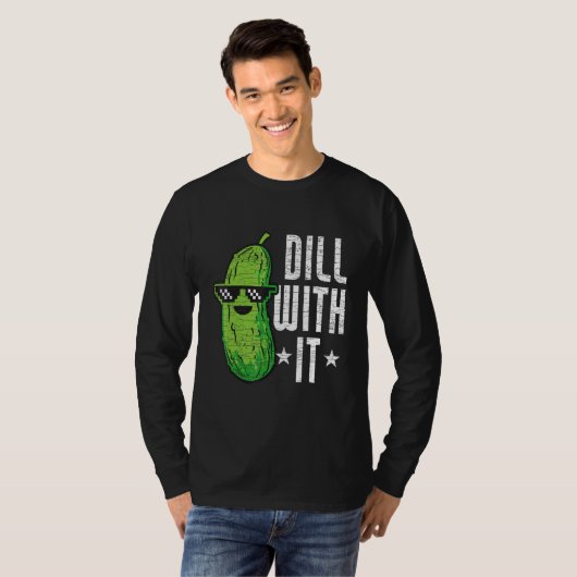 Dill With It Pickle Cucumber Tシャツ (正面フル)