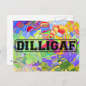 DILLIGAF -おもしろい失礼な「私はAのように見え与える」 ポストカード (正面/裏面)