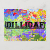 DILLIGAF -おもしろい失礼な「私はAのように見え与える」 ポストカード (正面)