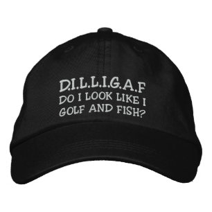 DILLIGAF（どうでもいいぜ）俺に文句を言うような顔してんじゃねーぞ 刺繍入りキャップ