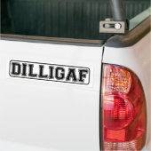 DILLIGAF. 冷笑的ののためのおもしろいな車のステッカー バンパーステッカー (トラック上)