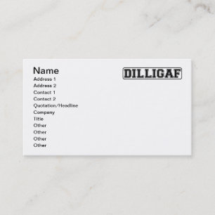 DILLIGAF -私がA"を与えるようにおもしろいな失礼"私見ます 名刺