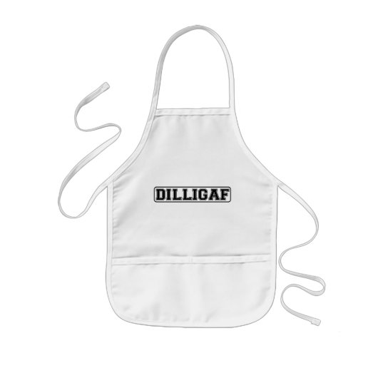 DILLIGAF -私がA"を与えるようにおもしろいな失礼"私見ます 子供用エプロン (正面)