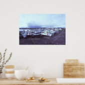 Dillingham Alaska harbor, 1982 before dredging  ポスター (キッチン)