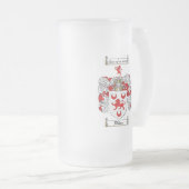 DILLONの家紋- DILLONの紋章付き外衣 フロストグラスビールジョッキ (正面右)