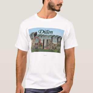 Dillon、モンタナ-大きい手紙場面 Tシャツ