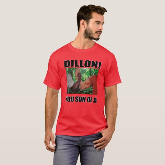 dillon you son of a arnold schwarzenegger predator tシャツ (正面フル)