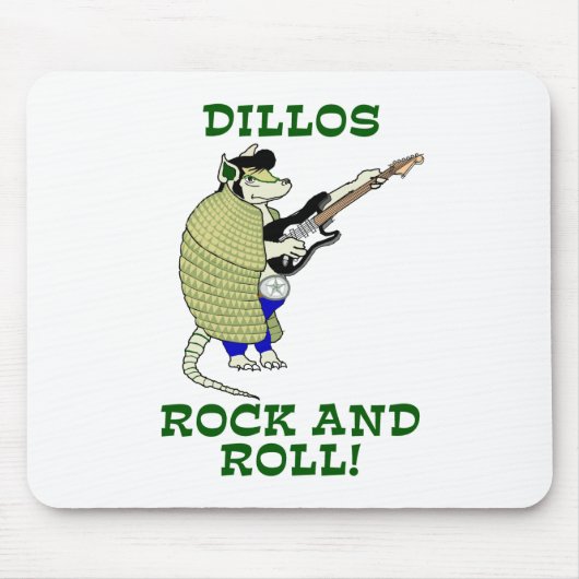 Dillosのロックンロール マウスパッド (正面)