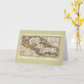 Dillyおよびロビンソン著西インド諸島の1790地図 カード (黄色い花)