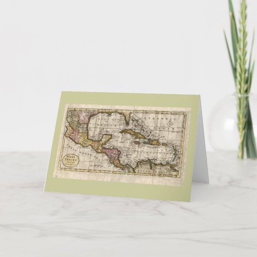 Dillyおよびロビンソン著西インド諸島の1790地図 カード (正面)