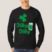 Dilly Clover Leaf Lucky Irish St Patrick's Day Bee Tシャツ (正面)