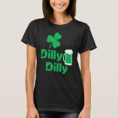 Dilly Clover Leaf Lucky Irish St Patrick's Day Bee Tシャツ (正面)