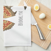 dilophosaurus漫画イラストレーション キッチンタオル (四つ折り)