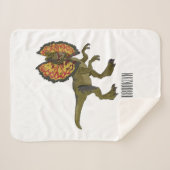 dilophosaurus漫画イラストレーション シェルパブランケット (正面(横))