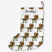 dilophosaurus漫画イラストレーション スモールクリスマスストッキング (裏面)