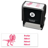 dilophosaurus漫画イラストレーション セルフインキングスタンプ (インサイチュ)