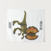 dilophosaurus漫画イラストレーション タペストリー (正面(横))