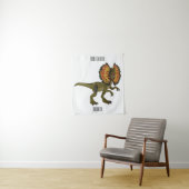 dilophosaurus漫画イラストレーション タペストリー (インサイチュ)