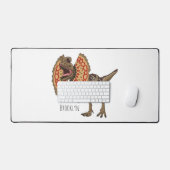 dilophosaurus漫画イラストレーション デスクマット (キーボード&マウス)