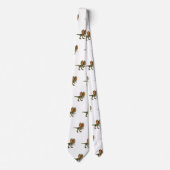 dilophosaurus漫画イラストレーション ネクタイ (正面)