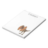 dilophosaurus漫画イラストレーション ノートパッド (回転)