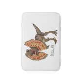 dilophosaurus漫画イラストレーション バスマット (正面縦)