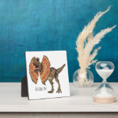 dilophosaurus漫画イラストレーション フォトプラーク (インサイチュ)