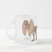 dilophosaurus漫画イラストレーション フロストグラスマグカップ (左)