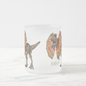 dilophosaurus漫画イラストレーション フロストグラスマグカップ (中央)