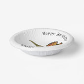 dilophosaurus漫画イラストレーション ペーパーボウル (傾斜あり)