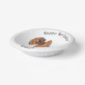 dilophosaurus漫画イラストレーション ペーパーボウル (傾斜あり)