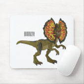 dilophosaurus漫画イラストレーション マウスパッド (マウス)