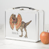 dilophosaurus漫画イラストレーション メタルランチボックス (インサイチュ)