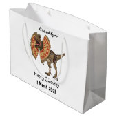 dilophosaurus漫画イラストレーション ラージペーパーバッグ (裏面アングル)