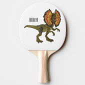 dilophosaurus漫画イラストレーション 卓球ラケット (裏面)