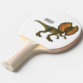 dilophosaurus漫画イラストレーション 卓球ラケット (正面アングル)