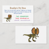 dilophosaurus漫画イラストレーション 名刺 (正面/裏面)