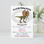 dilophosaurus漫画イラストレーション 招待状 (スタンド正面)