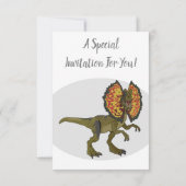 dilophosaurus漫画イラストレーション 招待状 (裏面)