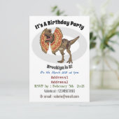 dilophosaurus漫画イラストレーション 招待状 (スタンド正面)