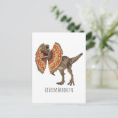 Dilophosaurus cartoon illustration  ポストカード (スタンド正面)