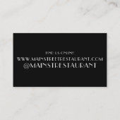 Dim Sumシュマイダンプリンスレストラ中国のンフード 名刺 (裏面)