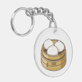 Dim sum漫画イラストレーション キーホルダー (正面左)