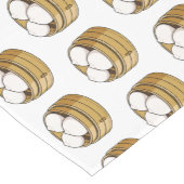 Dim sum漫画イラストレーション ショートテーブルランナー (コーナー)