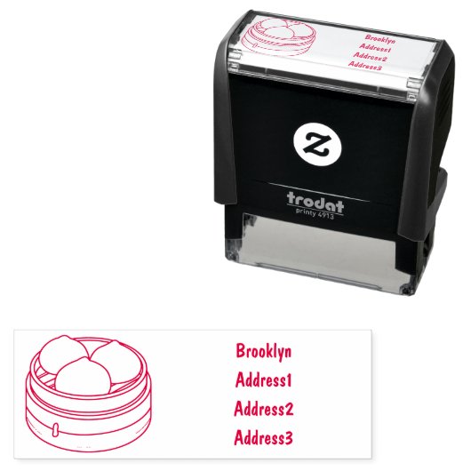 Dim sum漫画イラストレーション セルフインキングスタンプ (インサイチュ)