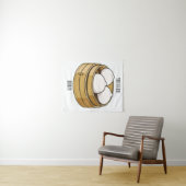 Dim sum漫画イラストレーション タペストリー (インサイチュ(横))