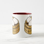 Dim sum漫画イラストレーション ツートーンマグカップ (中央)