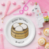 Dim sum漫画イラストレーション ペーパープレート (パーティー)